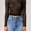 WOMENS Neuw Denim Tops & Singlets | Zia Fine Knit Top - Black