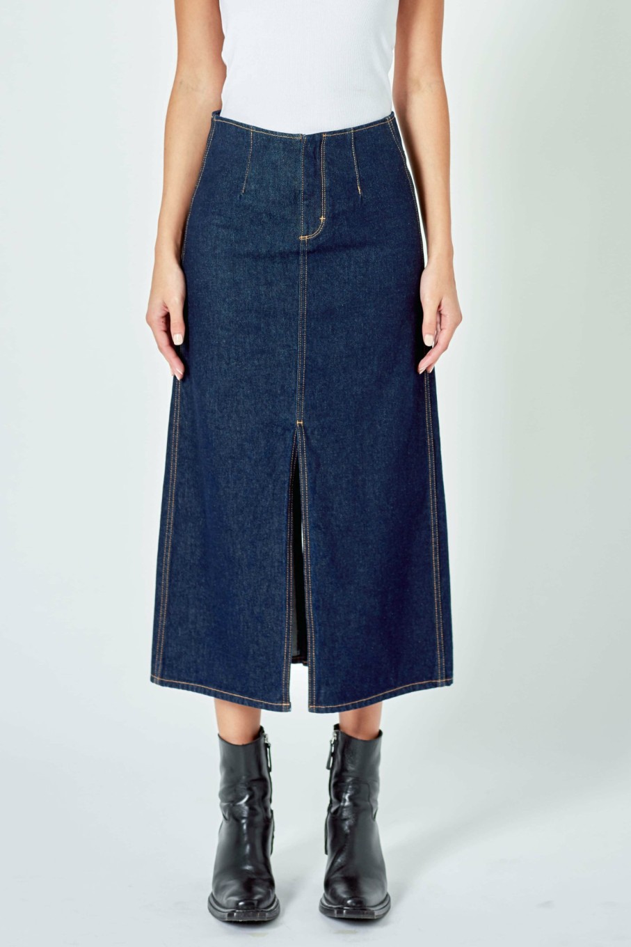 WOMENS Neuw Denim Skirts | Recut Maxi Skirt - Rinse Denim