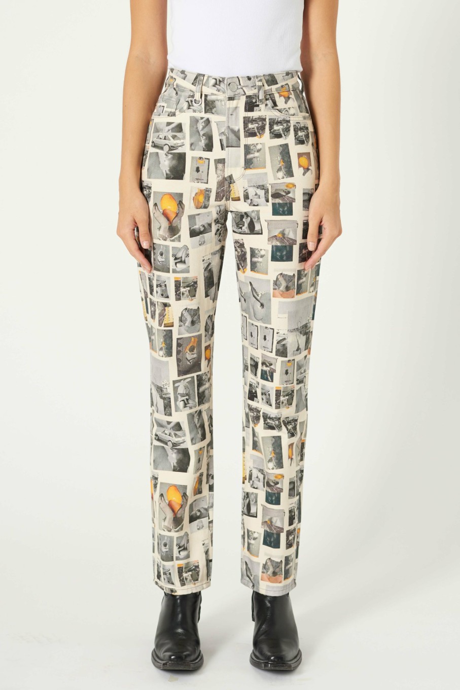 WOMENS Neuw Denim | Nico Straight - Kitty Tile Print