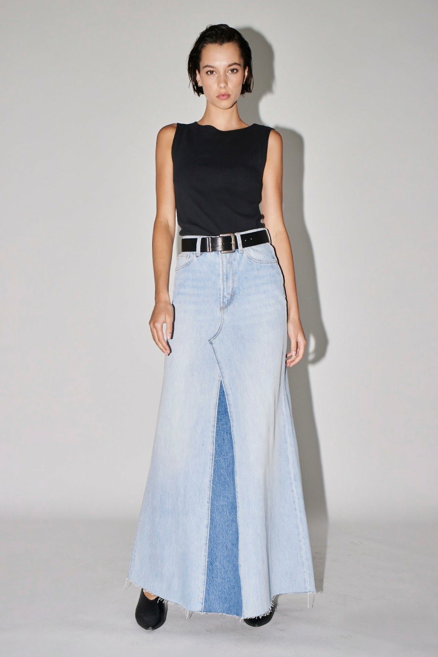 WOMENS Neuw Denim Skirts | Rework Maxi Skirt - Light Bleach