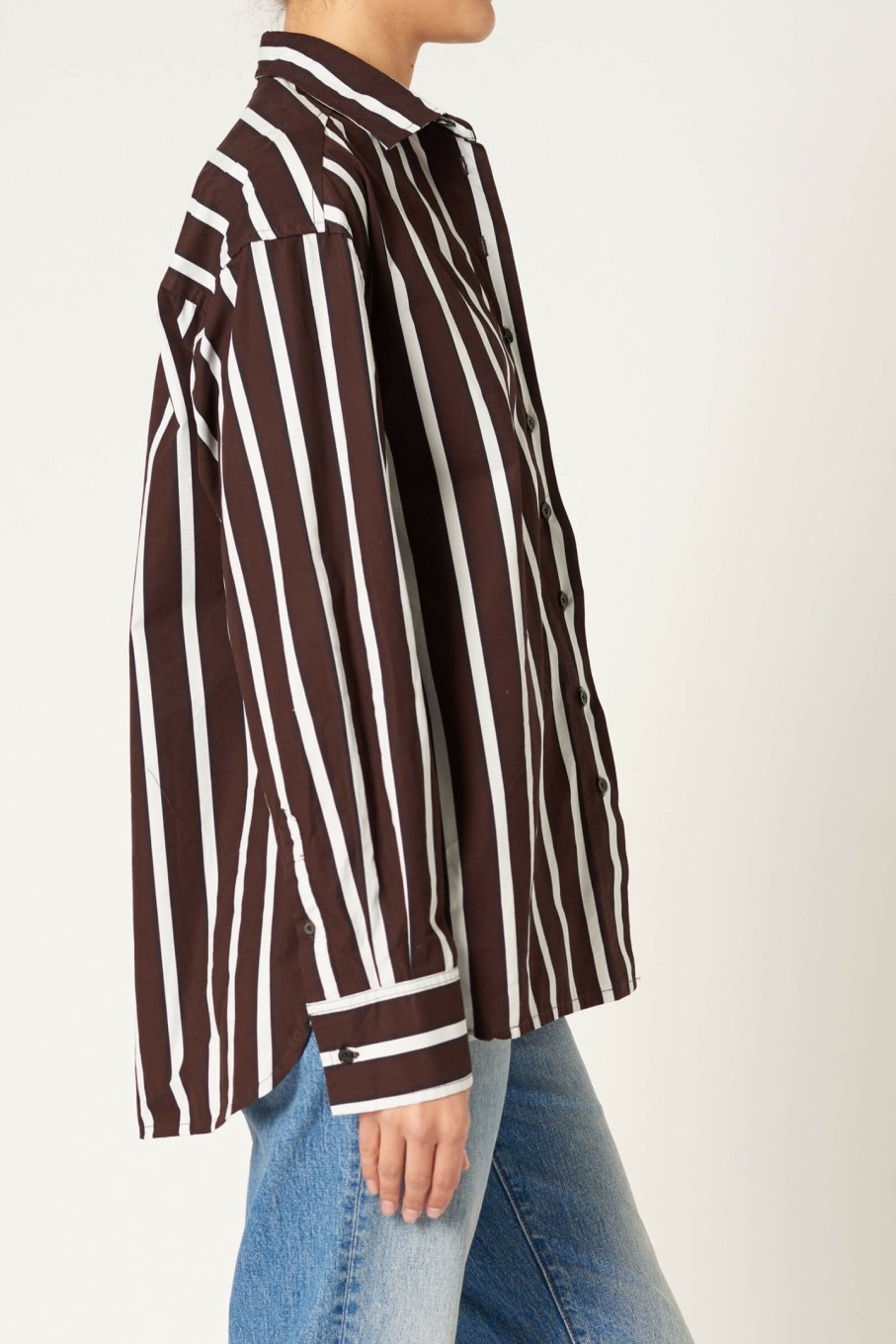 WOMENS Neuw Denim Shirts | Barrett Shirt - Espresso Stripe