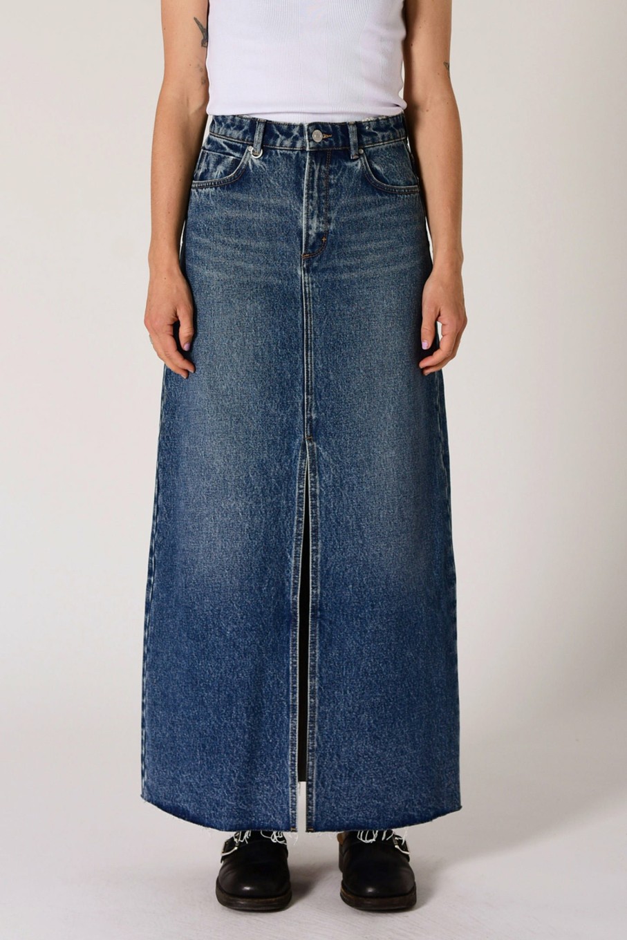 WOMENS Neuw Denim Skirts | Darcy Maxi Skirt - Classic