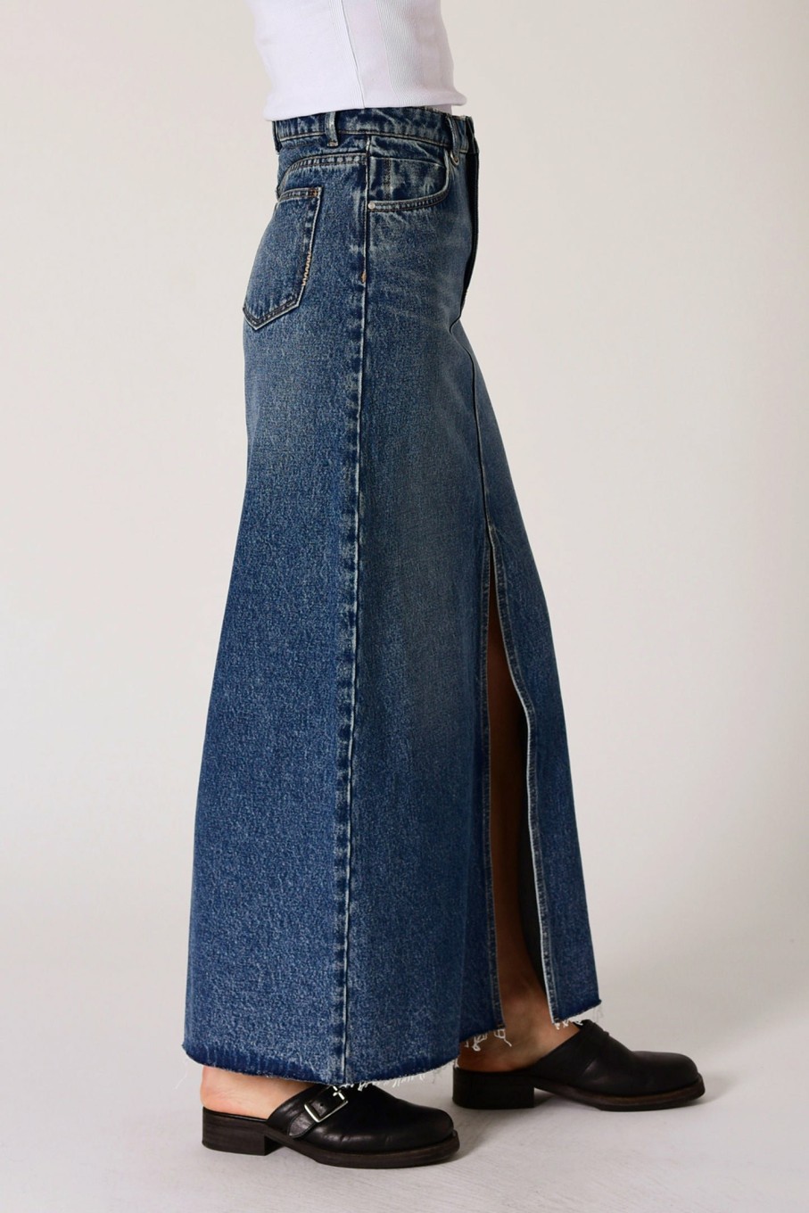 WOMENS Neuw Denim Skirts | Darcy Maxi Skirt - Classic