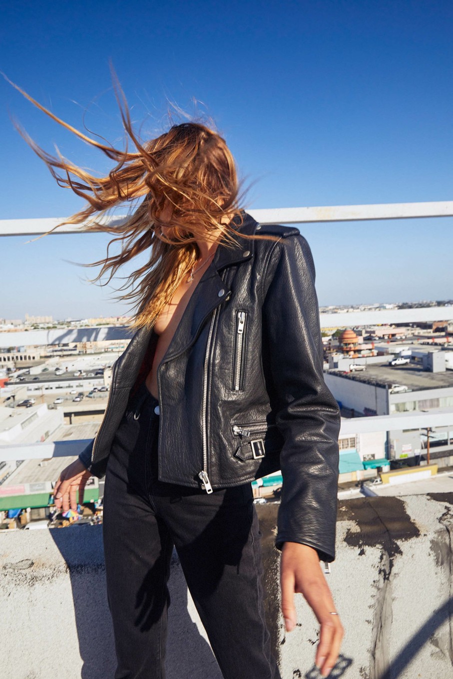 WOMENS Neuw Denim Jackets | Rae Leather Jacket - Black