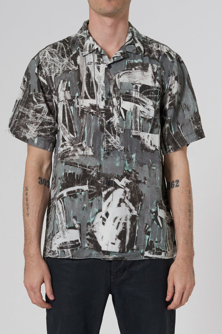 MENS Neuw Denim Tees | Yu Art Shirt 2 - Aqua Green