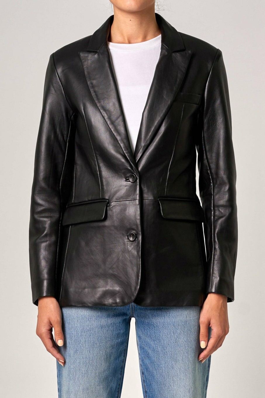 WOMENS Neuw Denim Jackets | Atelier Leather Blazer - Blazer