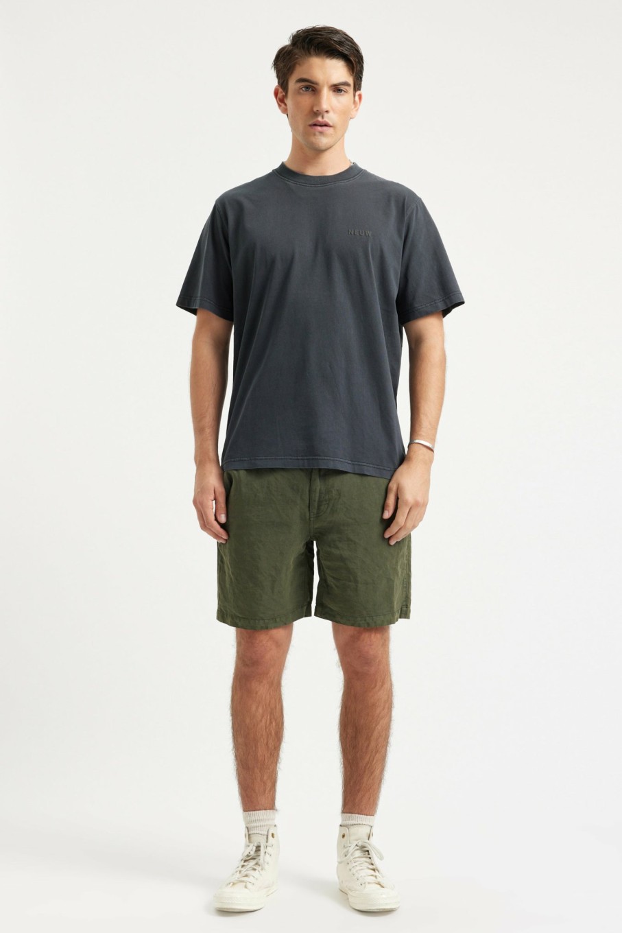 MENS Neuw Denim Shorts | Lou Linen Short - Military