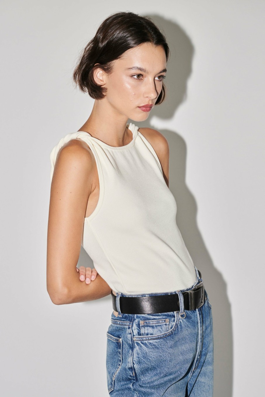 WOMENS Neuw Denim Tops & Singlets | Jonesy Twist Top - Coconut