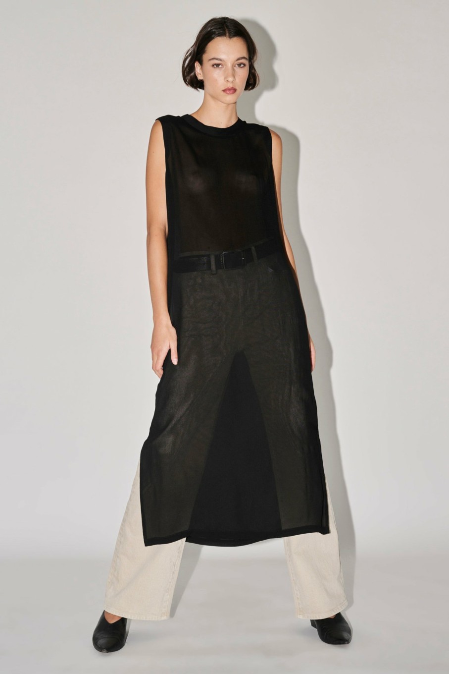 WOMENS Neuw Denim Dresses | Sheer Shift - Black