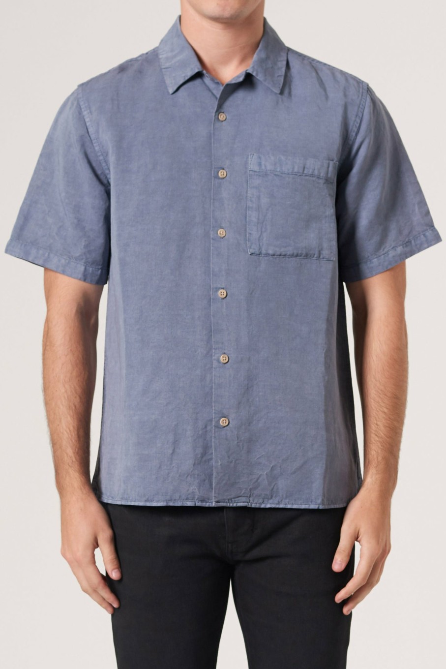 MENS Neuw Denim Shirts | Curtis Ss Shirt - Steel Blue