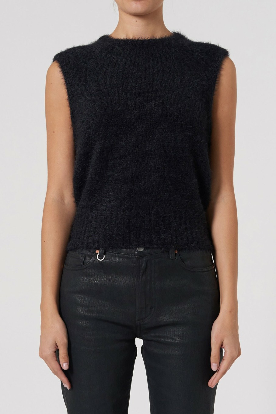 WOMENS Neuw Denim Tops & Singlets | Scandi Knit Vest - Black