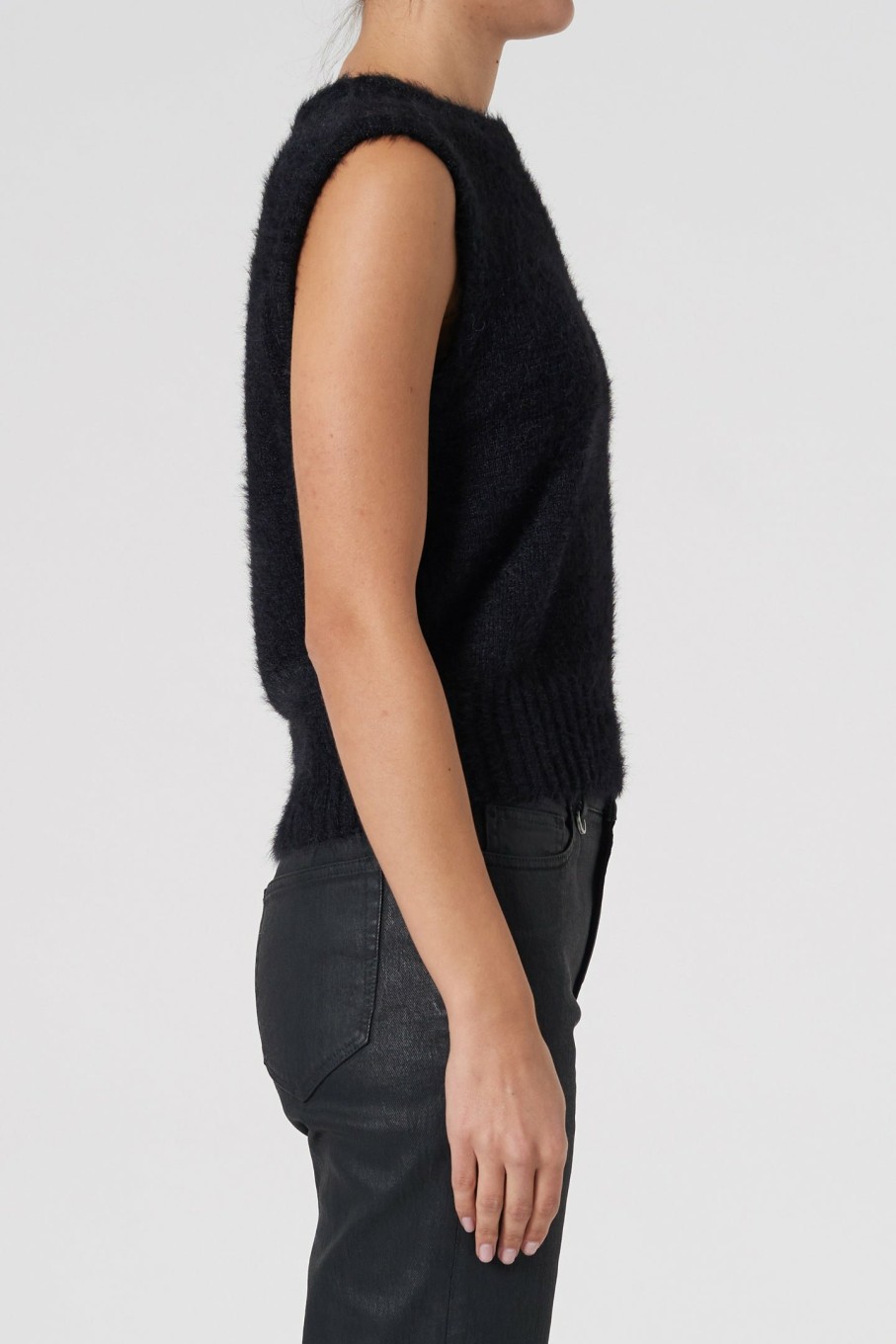 WOMENS Neuw Denim Tops & Singlets | Scandi Knit Vest - Black