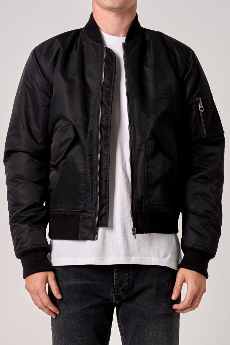 MENS Neuw Denim Jackets | Saville Bomber Jacket - Black