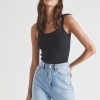 WOMENS Neuw Denim Tops & Singlets | Frenchie Rib Singlet - Black