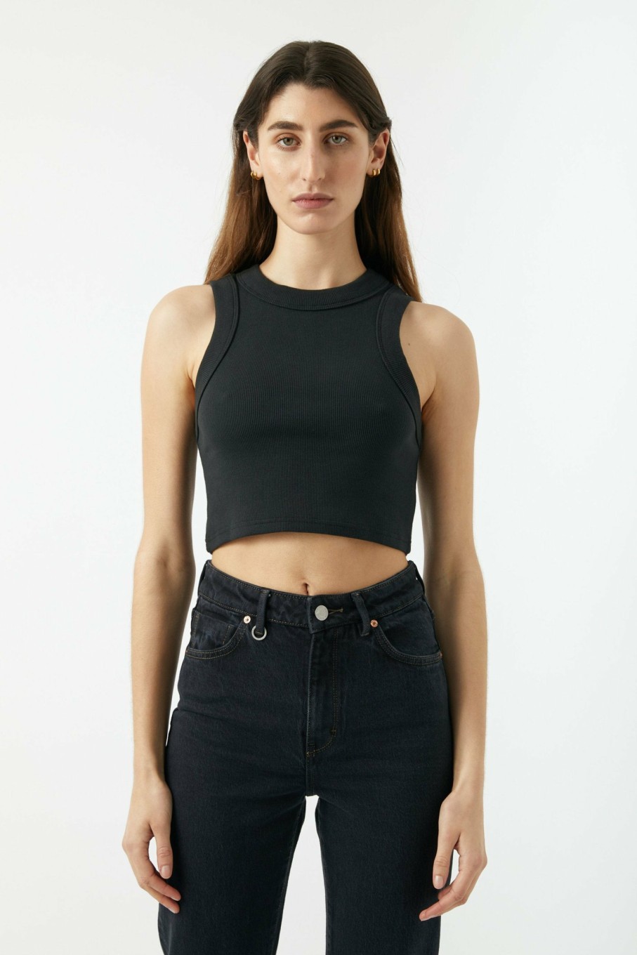 WOMENS Neuw Denim Tops & Singlets | Jonesy Crop - Black