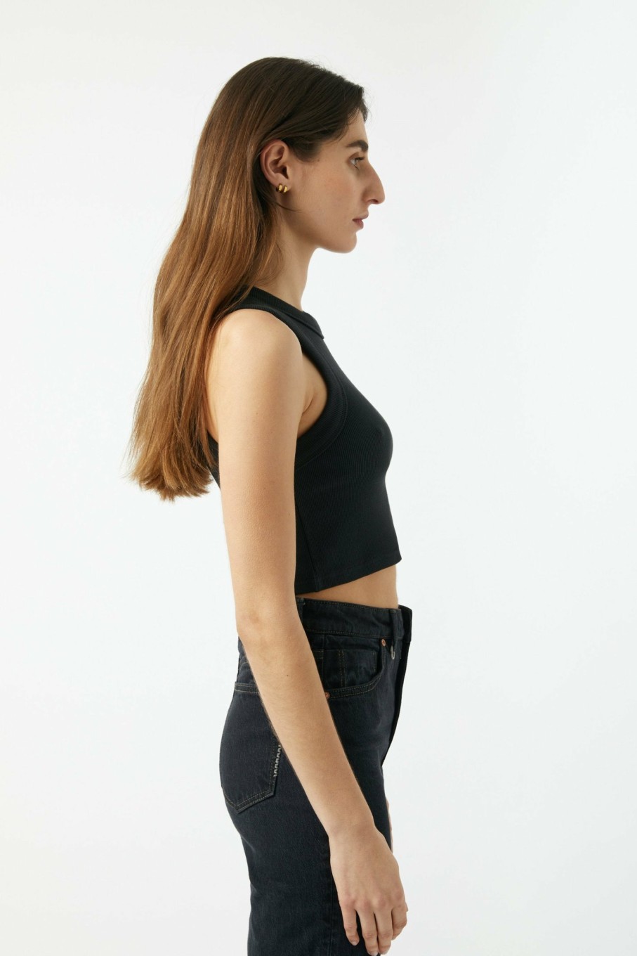 WOMENS Neuw Denim Tops & Singlets | Jonesy Crop - Black