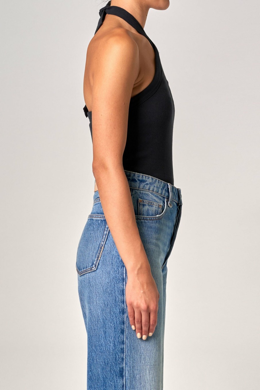 WOMENS Neuw Denim Tops & Singlets | Frenchie Halter Top - Black