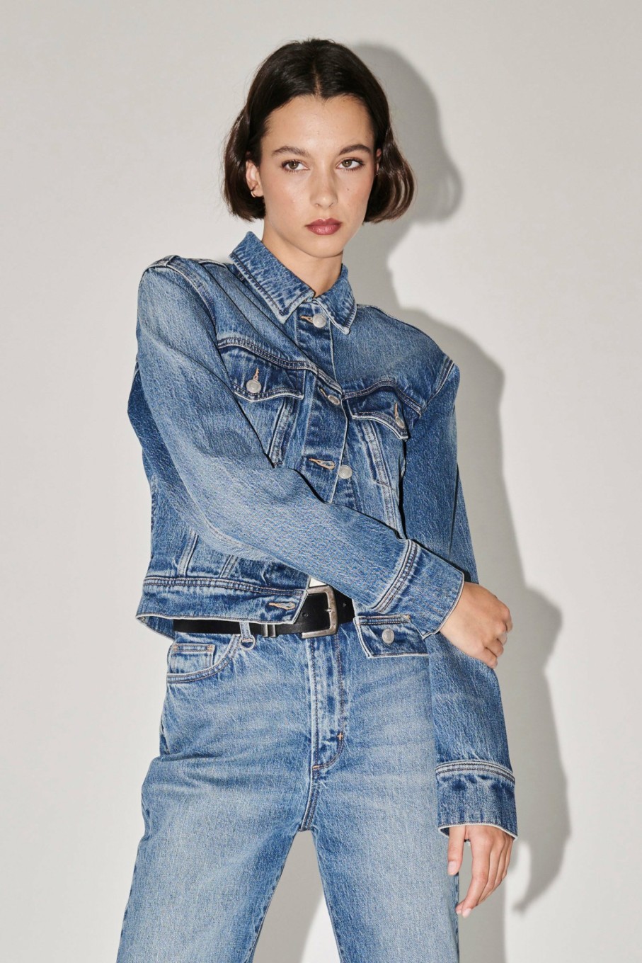 WOMENS Neuw Denim Jackets | Classic Denim Jacket - Mid Vintage Indigo