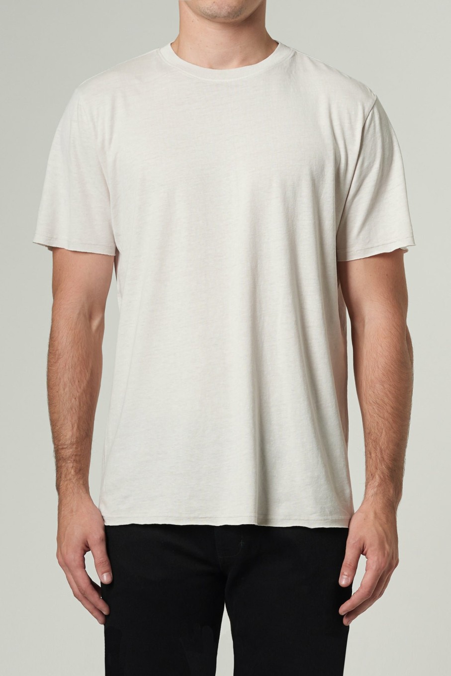 MENS Neuw Denim Tees | Linen Band Tee - Washed Stone