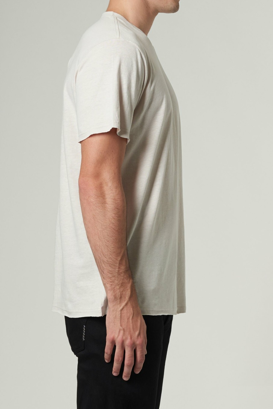 MENS Neuw Denim Tees | Linen Band Tee - Washed Stone