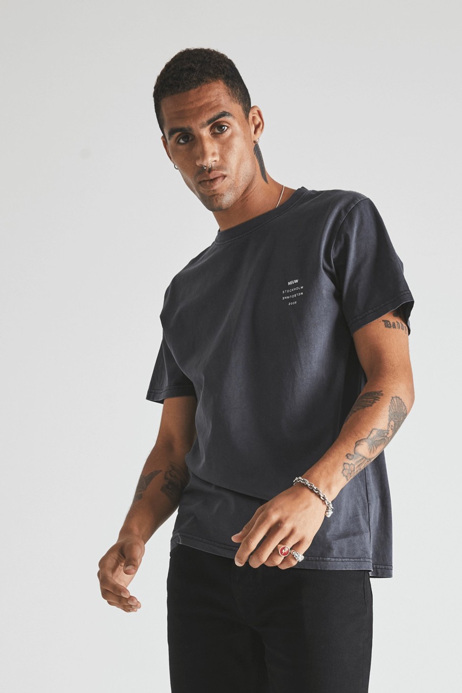 MENS Neuw Denim Tees | Organic Neuw Band Tee - Black