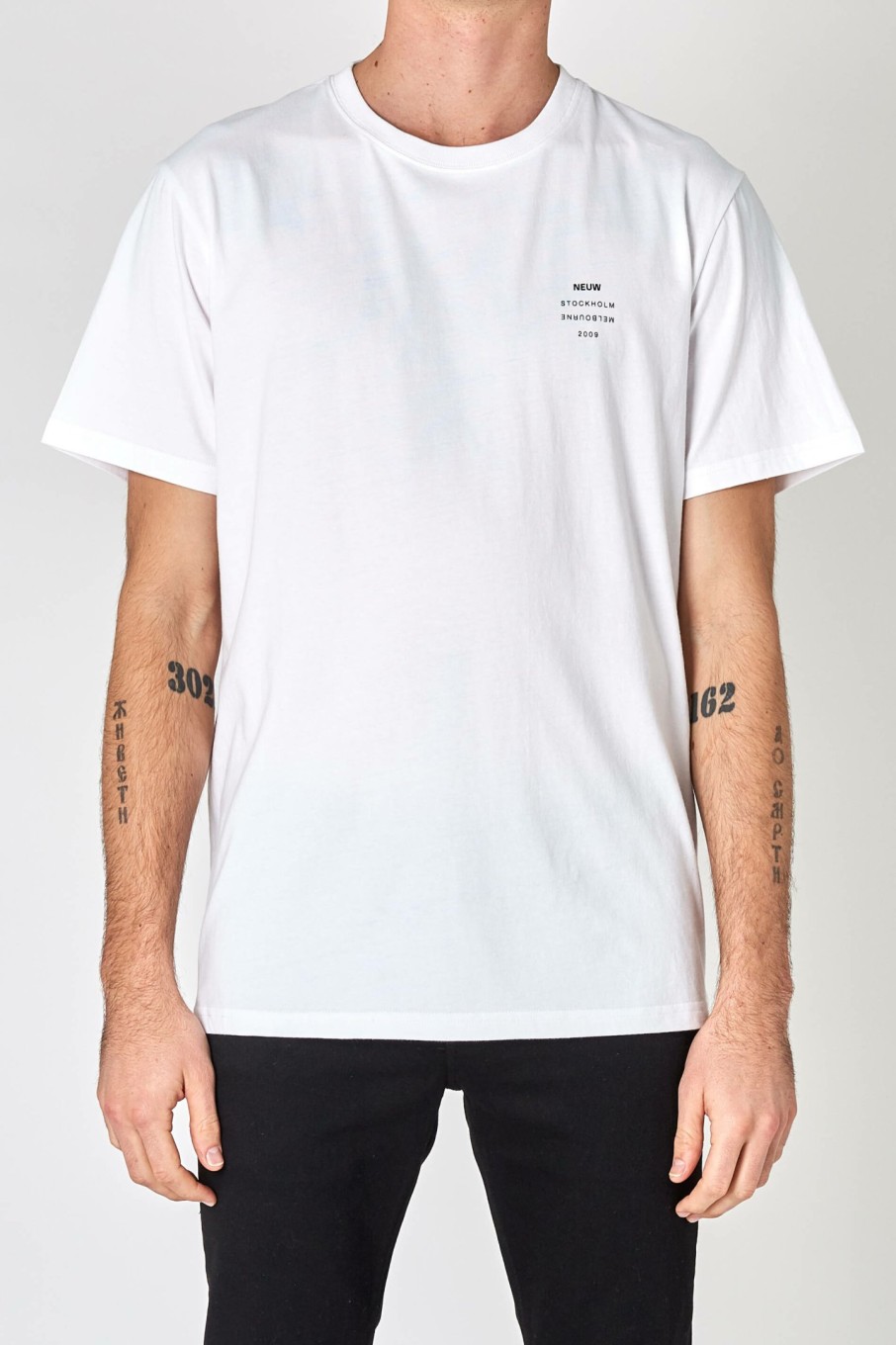 MENS Neuw Denim Tees | Organic Neuw Band Tee - White