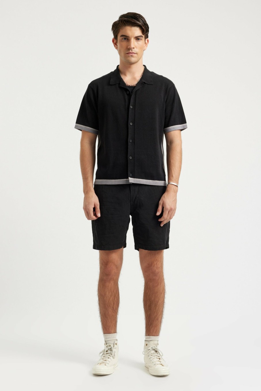 MENS Neuw Denim Shorts | Lou Linen Short - Black