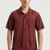 MENS Neuw Denim Shirts | Curtis Ss Knotted - Oxblood